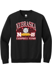 Campbell Flynn Nebraska Cornhuskers Mens Black NIL Name Number Net Player Crew