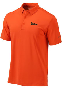 Columbia Oregon State Beavers Mens Orange Vault Heat Seal Omni Wick Drive Short Sleeve Polo