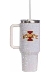 The Memory Company Iowa State Cyclones 34oz White Bling Stainless Steel Tumbler - White