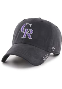 47 Colorado Rockies Black Miata Clean Up Womens Adjustable Hat