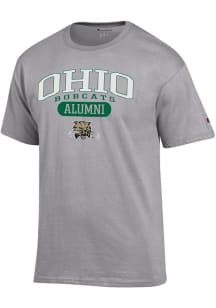 Champion Ohio Bobcats Grey Pill Box Alumni Jersey Short Sleeve T Shirt