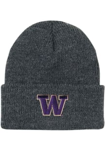 LogoFit Washington Huskies North Pole Baby Knit Hat - Dark Grey
