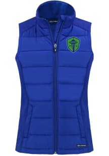 Cutter and Buck Seattle Sounders FC Womens Blue Evoke Vest
