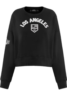 Pro Standard Los Angeles Kings Womens Black Classic Chenille Crew Sweatshirt