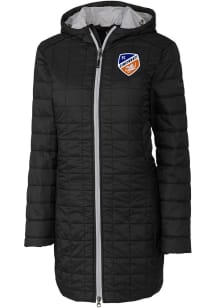 Cutter and Buck FC Cincinnati Womens Black Rainier PrimaLoft Long Filled Jacket