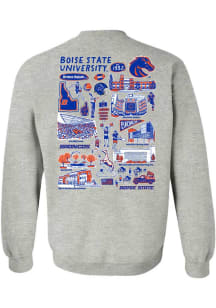 Vive La Fete Boise State Broncos Womens Grey Impressions Crew Sweatshirt