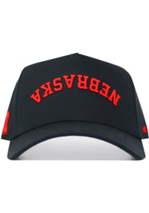 No Rivals Nebraska Cornhuskers Upside Down Blackout Adjustable Adjustable Hat - Black