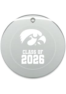 Iowa Hawkeyes Class of 2026 Round Ornament - White