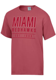 Gear For Sports Miami RedHawks Womens Red Short Est. Date Garment Dyed Short Sleeve T-Shirt