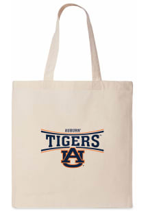 Auburn Tigers White Canvas Tote