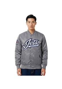 Pro Standard Winnipeg Jets Mens Grey Heather Classic Satin Light Weight Jacket