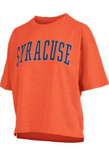 Pressbox Syracuse Orange Womens Orange Banner Elk Jersey Short Sleeve T-Shirt