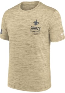 Nike New Orleans Saints Gold Sideline Short Sleeve T Shirt