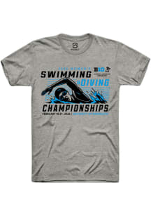 Summit Sportswear Big Ten Dark Grey 2026 Women's Swimming & Diving Championships Short Sleeve T Sh..