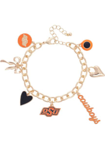 Oklahoma State Cowboys Enamel Icons Charm Womens Bracelet