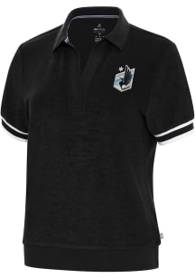 Antigua Minnesota United FC Womens Red Favorite Short Sleeve Polo Shirt
