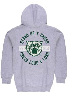 Summit Sportswear Ohio Bobcats Mens Grey Front Back Long Sleeve Full Zip Jacket