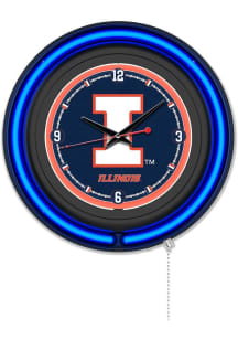 Illinois Fighting Illini Double Neon Wall Clock