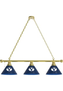 BYU Cougars 3 Shade Gold Billiard Lamp