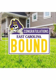 East Carolina Pirates School Bound Yard Sign - White