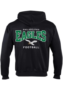 Champion Philadelphia Eagles Mens Black Retro Logo Long Sleeve Full Zip Jacket