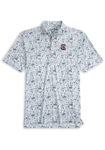 Johnnie O South Carolina Gamecocks Mens Black Hoop There It Is Short Sleeve Fashion Polo