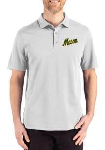 Cutter and Buck George Mason University Mens Ash Vault Advantage Refresh Short Sleeve Polo