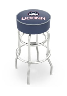 UConn Huskies Double-Ring Swivel Pub Stool - Black