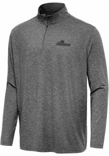 Antigua Rowan University Mens Black Hunk Long Sleeve Qtr Zip Pullover
