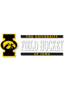 Iowa Hawkeyes 6x2 Field Hockey Auto Decal - Gold