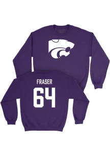 Bennett Fraser K-State Wildcats Mens Purple NIL Legacy Player Crew
