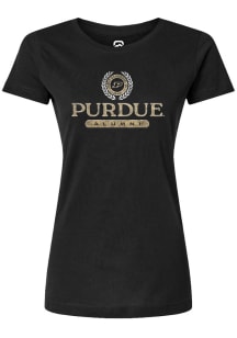 Summit Sportswear Purdue Boilermakers Womens Black Alumni Short Sleeve T-Shirt