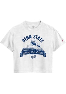 Penn State Nittany Lions Womens White Intramural Midi Short Sleeve T-Shirt