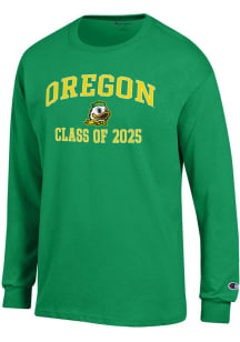 Champion Oregon Ducks Green Font Class of 2025 Jersey Long Sleeve T Shirt