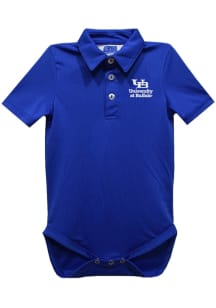 Vive La Fete Buffalo Bulls Baby Blue Team Short Sleeve One Piece Polo