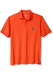 Tommy Bahama Illinois Fighting Illini Mens Orange Team Captain Short Sleeve Fashion Polo