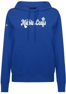 Levelwear Toronto Maple Leafs Womens Blue Adorn Big Script Hooded Sweatshirt