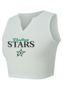 Concepts Sport Dallas Stars Womens White Scalloped Tank Top