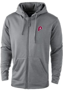 Dunbrooke Philadelphia Phillies Mens Grey Coop Logo Long Sleeve Zip