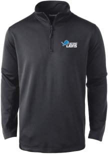 Dunbrooke Detroit Lions Mens Black ALL STAR Long Sleeve Qtr Zip Pullover