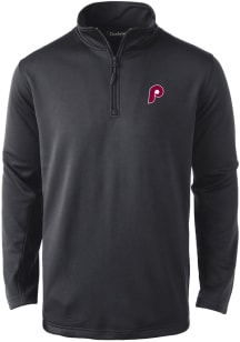 Dunbrooke Philadelphia Phillies Mens Black All-Star Long Sleeve Qtr Zip Pullover