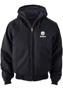 Mens Pittsburgh Steelers Dunbrooke Mens Dakota Heavyweight Jacket - Black