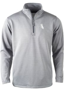 Dunbrooke Chicago White Sox Mens Grey All-Star Long Sleeve Qtr Zip Pullover
