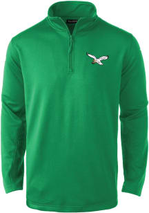 Dunbrooke Philadelphia Eagles Mens Kelly Green All Star Long Sleeve Qtr Zip Pullover