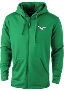 Dunbrooke Philadelphia Eagles Mens Kelly Green Trophy Long Sleeve Zip