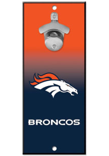 Denver Broncos Ombre 5x11 Wood Sign Sign - Orange