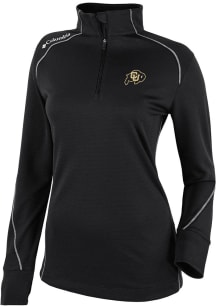 Columbia Colorado Buffaloes Womens Black Heat Seal Omni Wick Shotgun 2.0 Qtr Zip
