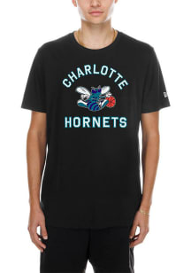 New Era Charlotte Hornets Black Vintage Heart and Soul Short Sleeve T Shirt