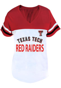 Texas Tech Red Raiders Womens Red Split Body Short Sleeve T-Shirt