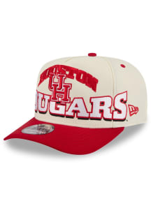 New Era Houston Cougars March Madness Big Font 9FIFTY A-Frame Adjustable Hat - Cream